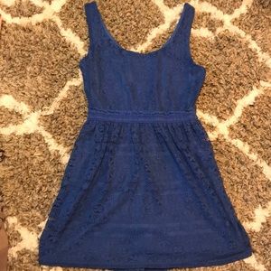Blue lace dress